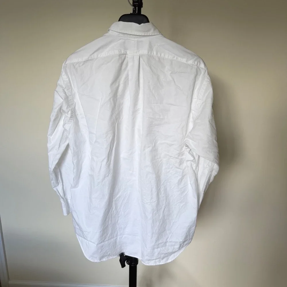 90's Polo Ralph Lauren Blaire Large White Cotton‎ Button Down Shirt Long Sleeve